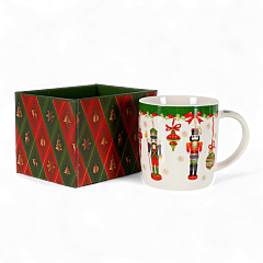 Festive Nutcracker Porcelain Mug in a Gift Box