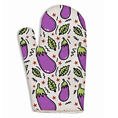 Eggplant Cotton Oven Mitt
