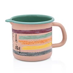 Have a Beautiful Day Enamel Mug with Pouring Spout