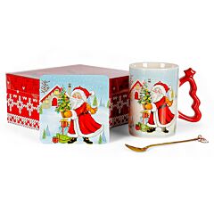 Santa Claus Porcelain Mug Gift Set