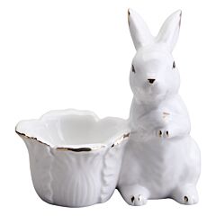 Porcelain Bunny Tulip Egg Cup 