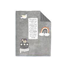 Noahs Ark Gray Baby Blanket