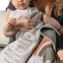 Noahs Ark Gray Baby Blanket