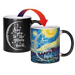 Love You To the Moon Color Changing Ceramic Mug (matte)