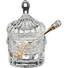 Muza Glass Caviar Dish with Lid and Spoon