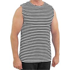 Black Stripe Telnyashka Sleeveless Shirt