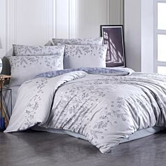 Veronica Blue 100% Cotton 4-Piece Sheet and Pillow Cases Bedding Set
