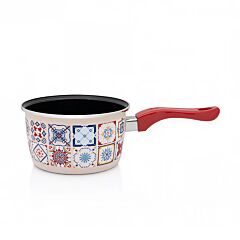 Porto Mediterranean Enamel Saucepan with Handle 2 Qt