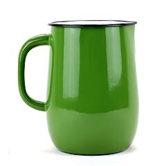 Green Grass Vintage Enamel Jug Pitcher