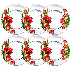 Tulips Dessert Plate Set of 6