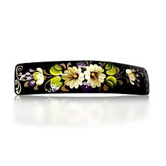 Spring Bloom Hand-Painted Wooden Hair Clip
