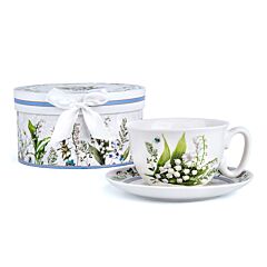 Lily of the Valley New Bone China Cup and Saucer in Gift Box