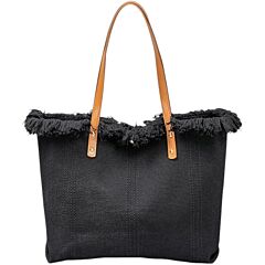 Black Canvas Beach Bag