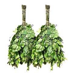 Birch and Lavender Aroma Spa Sauna Massage Whisk Venik Set of 2