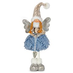 22.8" Blue Snow Angel with Heart Handmade Christmas Decor Collectible Doll