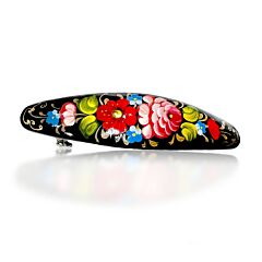 Blossom Hand-Painted Wooden Hair Clip