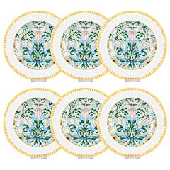 Morris Garden Turquoise Porcelain Dinner Plate Set of 6