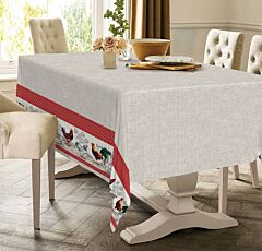 Chicken Yard Cotton Tablecloth