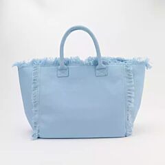Large Blue Canvas Handbag