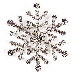 Snowflake Rhinestone Brooch