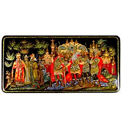 The Tale of Tsar Saltan Lacquer Miniature Handmade Jewelry Trinket Box