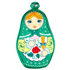 Green Meadow Nesting Doll Potholder
