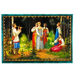 Song of Young Love Turquoise Lacquer Box