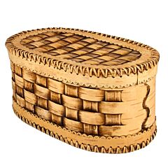 Wicker Birch Bark Bread Box