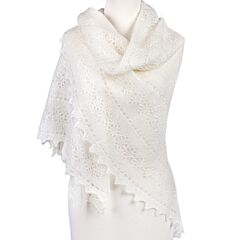 White Orenburg Goat Down Shawl