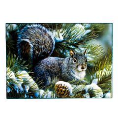 Winter Squirrel Lacquer Trinket Box