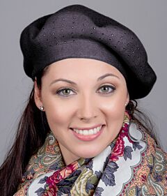 French Chic Dark Gray Studded Beret