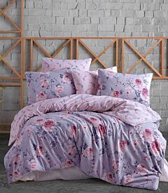 Maison Pink Cotton Sheet and Pillow Cases Bedding Set of 4