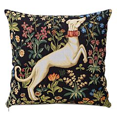 Dog's on the Right. William Morris Tapestry Pillow