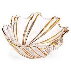 Lisboa Bohemian Style Hand Painted Golden Glass Bowl