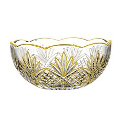 Crystal Rocks High Quality Glass Bowl with Gold