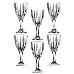 Crystal Facets High Quality Wine Glass Glass Set of 6