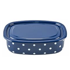 Valentine Polka Dot Enamel Tray with Lid