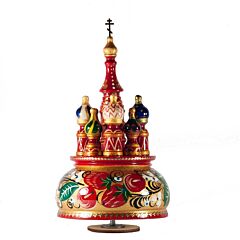Saint Basils Cathedral Handpainted Florals Music Box
