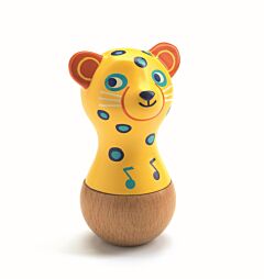 DJECO Animambo Jaguar Wooden Maracas Musical Toy