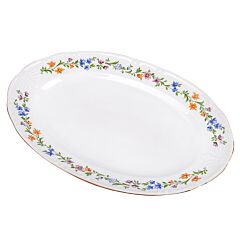 Provence Flowers Bohemian Porcelain Large Oval Serving Dish