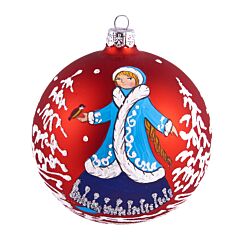 Snow Maiden Glass Christmas Tree Ornament
