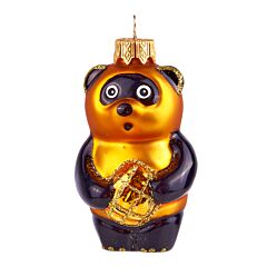 Pooh Glass Christmas Ornament