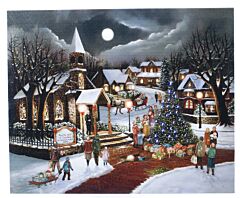 LED Light Up Painting Christmas Tree Carolers 