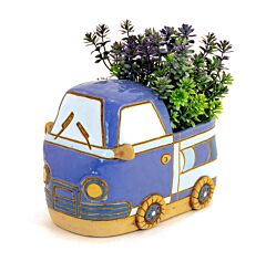 Blue Truck Handmade Ceramic Terracotta Decorative Cachepot