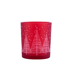 Winter Forest Small Candle Holder (color: red)
