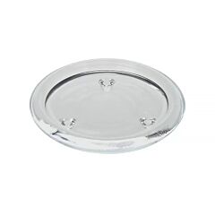 Clear Glass Round Plate Candle Holder (small)