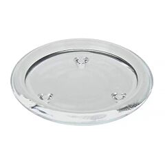 Clear Glass Round Plate Candle Holder (large)