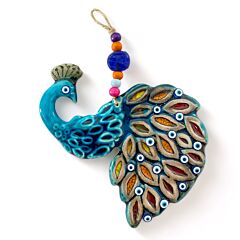 Good Luck Peacock Handmade Ceramic Wall Decoration