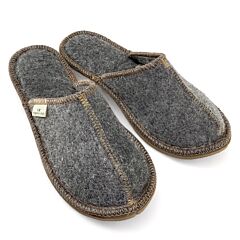 Optima Women's Wool Slippers. Felt (gray)