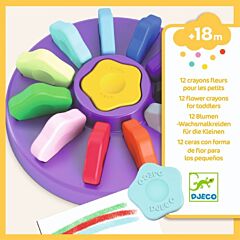 12 Flower Crayons for Little Ones by Djeco